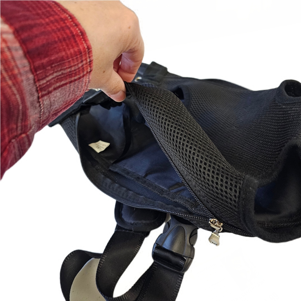 NWT Yapper Wrapper Front Pack Black Mesh Dog Cat Carrier - Picture 7 of 8